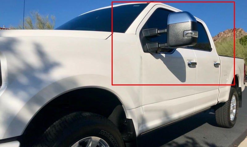 99Parts Chrome Side Door Half Top Mirror Cover Trims Fit for 2017-2019 Ford F-250 F-350 Super Duty - Image 2